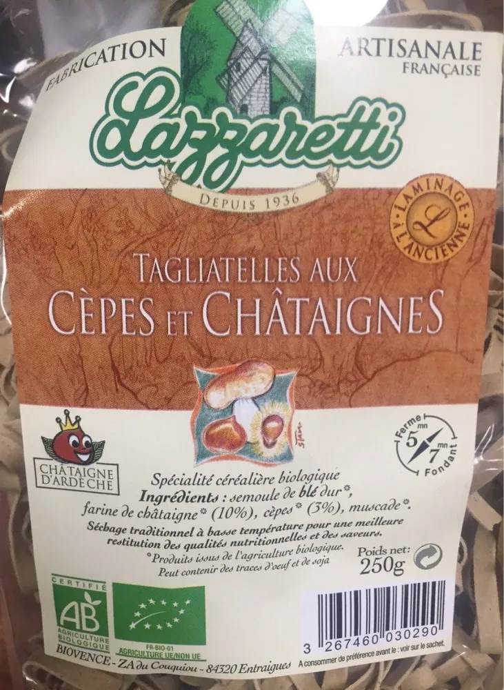 Tagliatelles cèpes chataignes
