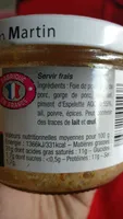 Alain Martin, Terrine piquante au piment d'Espelette, le pot de 180 gr