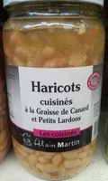 Haricots cuisinés à la graisse de canard et petits lardons