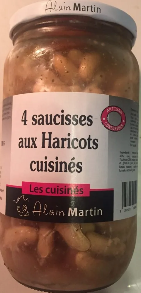 4 saucisses aux Haricots cuisinés