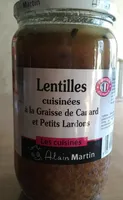 Lentilles Cuisinées à La Graisse De Canard Et Petits Lardons
