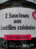 Alain Martin 2 saucisses aux lentilles cuisinees