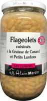 Flageolets cuisinés graisse de canard et lardons
