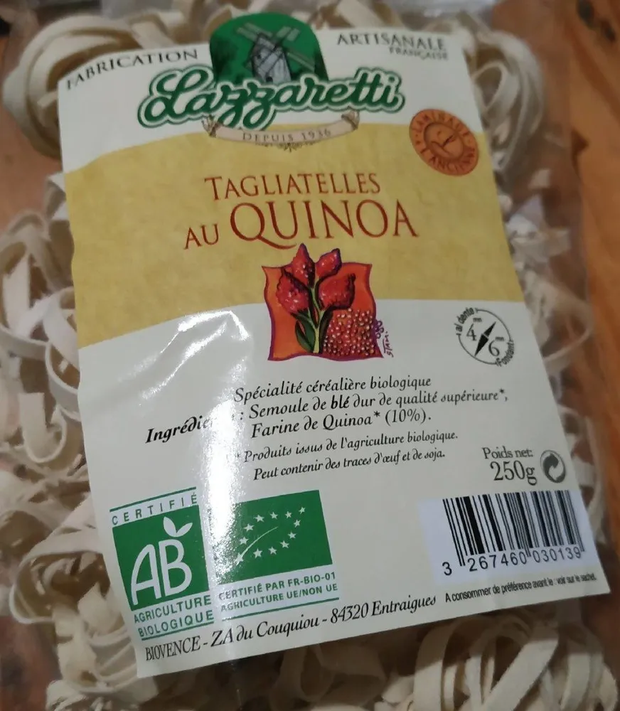 Tagliatelles au quinoa