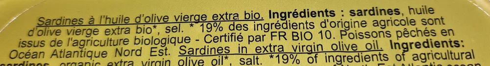 Sardines a l’huile d’olive bio