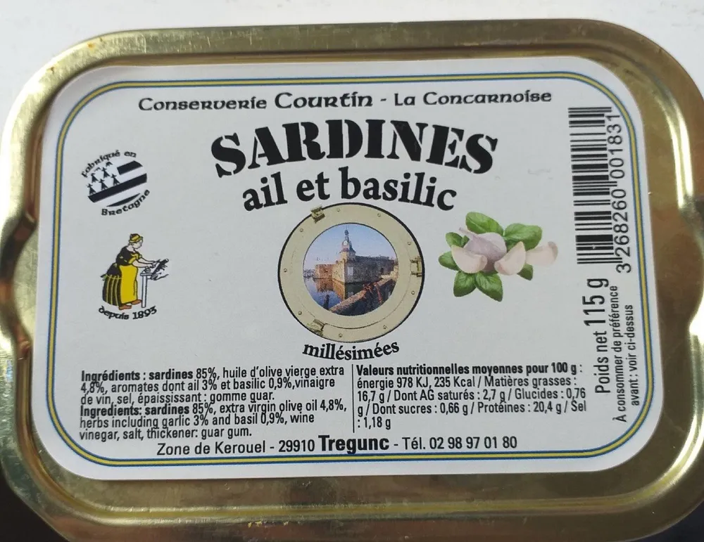 Sardine ail et basilic