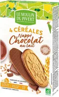 Biscuit 4 céréales nappé chocolat