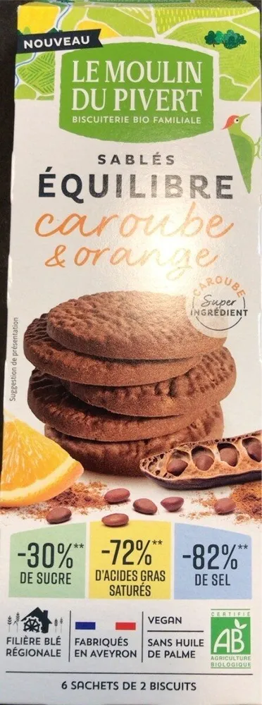 Sablés équilibre caroube & orange