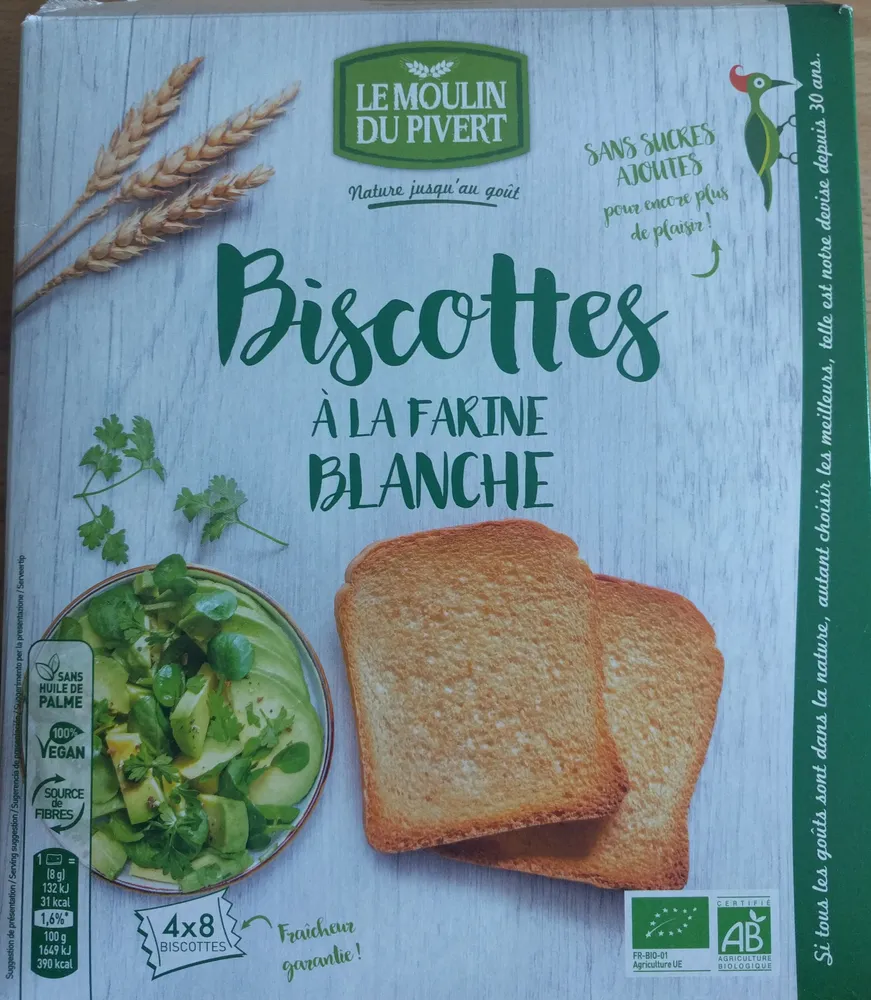 Biscottes à la farine blanche