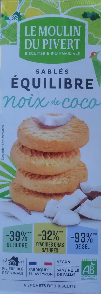 Sablés Equilibre Noix de coco