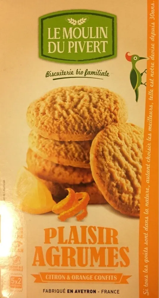 Plaisir agrumes Sablés au citron et a l'orange confits
