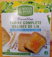 Biscottes farine complète graines de lin