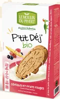 Biscuits P'tit Déj' bio - Céréales et fruits rouges