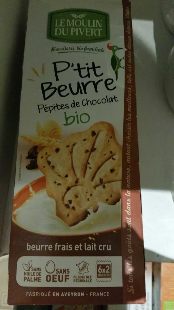 P'tit Beurre au pépites de chocolat bio