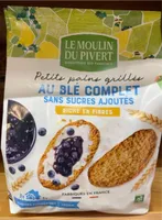 Petits pains grillés AU BLÉ COMPLET
