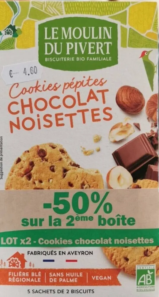 Cookies pépites chocolat noisettes
