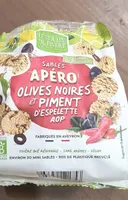 Sablés apéro olives noires et piment d'Espelette AOP