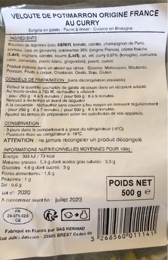 Veloute potimarron