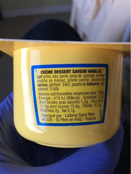 Creme Dessert Saveur Vanille