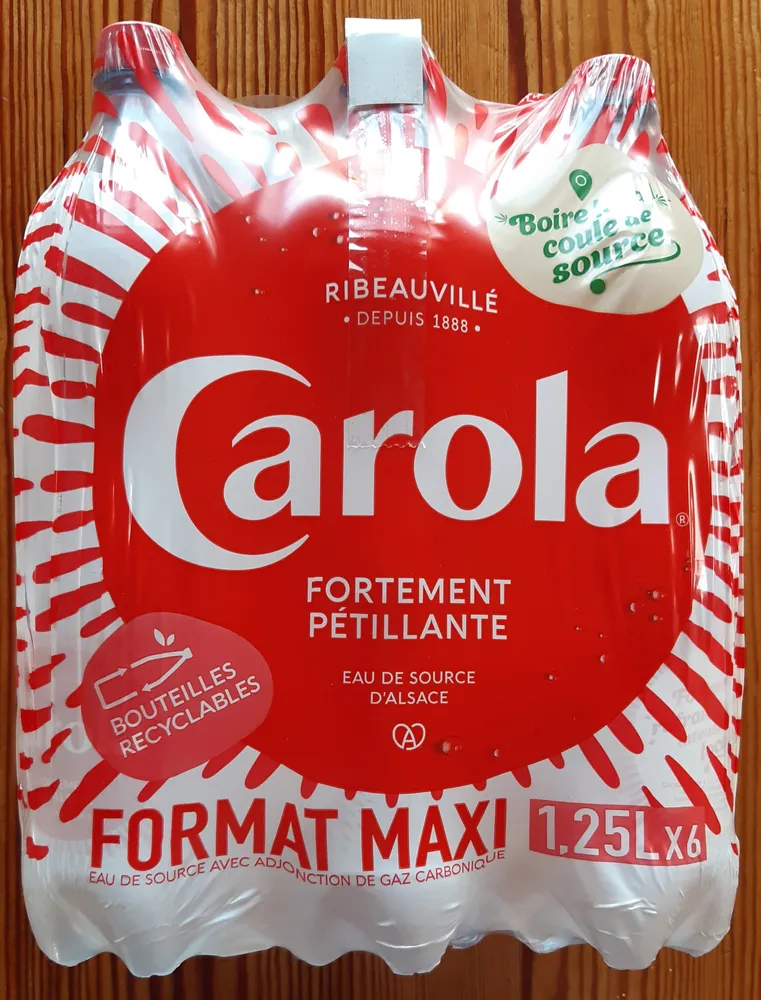 Eau Gazeuse Rouge Carola, Pétillante