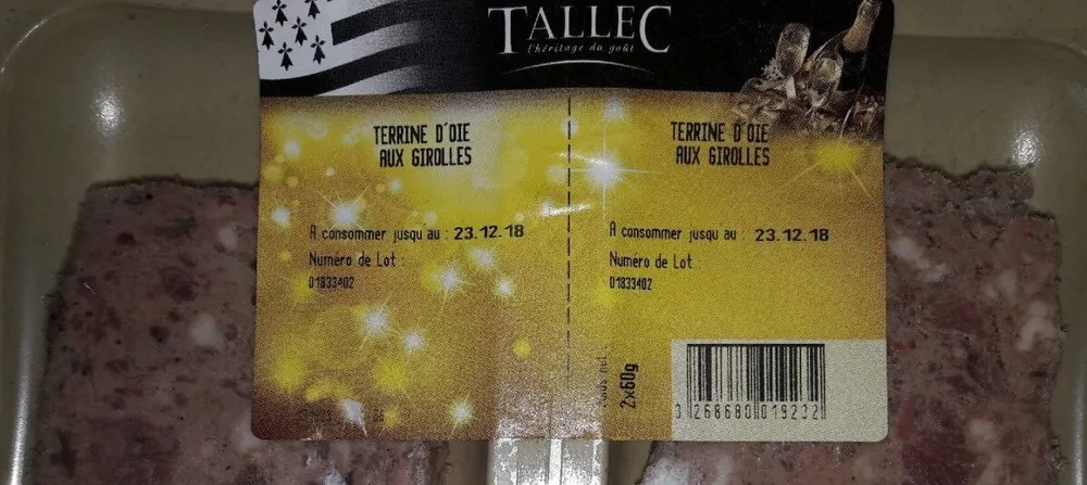 Terrine d'oie aux girolles
