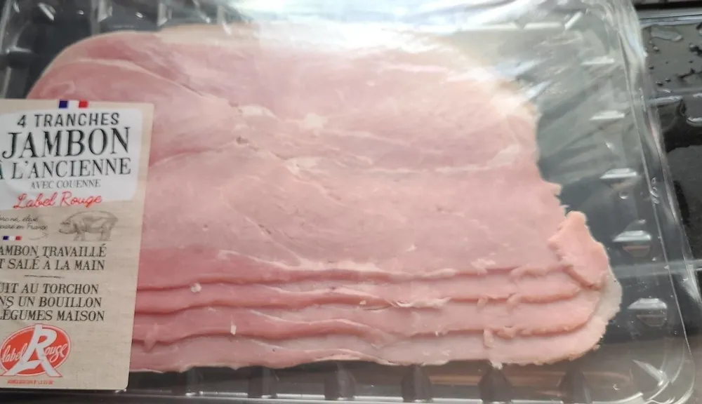 Tranches de jambon à l'ancienne  avec couenne