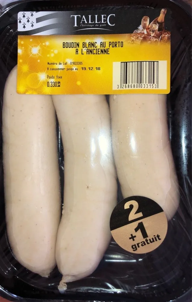Boudin blanc nature à l'ancienne
