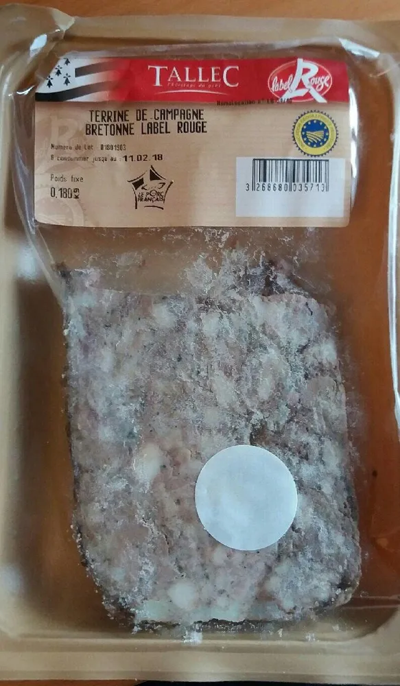 Terrine de campagne bretonne label rouge