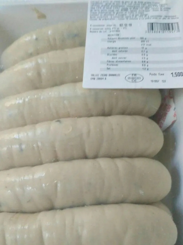 Boudin blanc à l'ancienne forestier