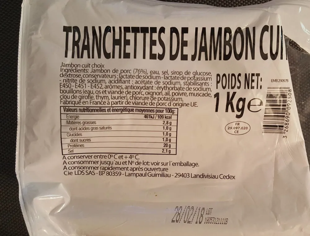 Jambon Choix Tranchettes