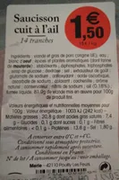 Saucisson cuit à l'ail