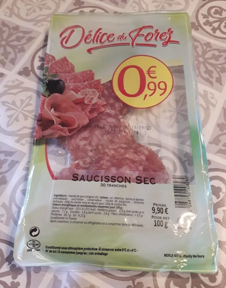 Saucisson Sec 30 Tranches