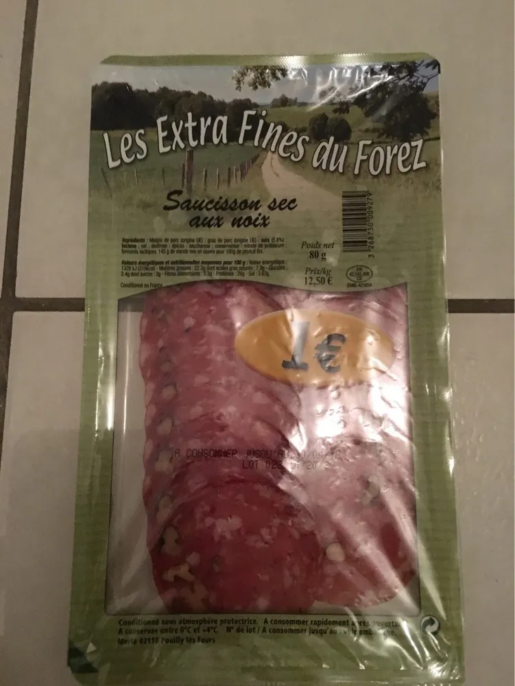 Saucisson sec aux noix