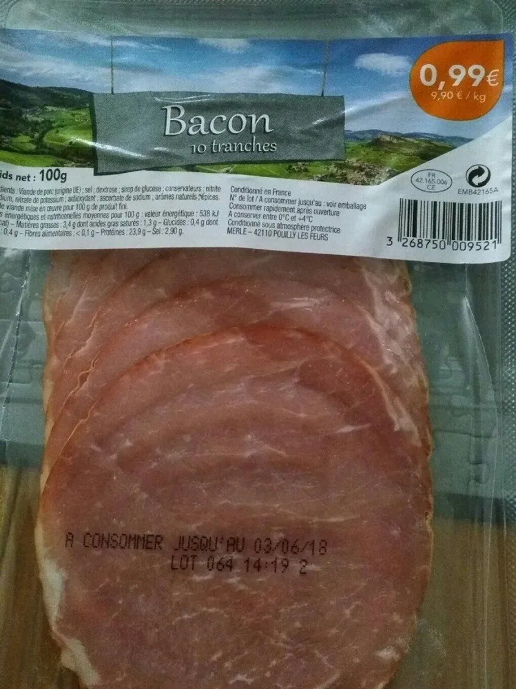 Bacon 10 tranches