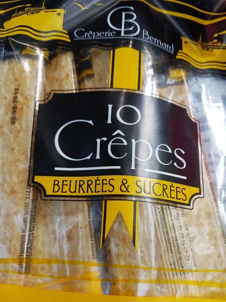 Crêpes beurrées et sucrées