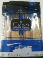 8 crêpes avec un fourrage (40%) au chocolat