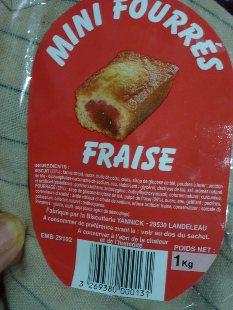 Mini fourrés fraise
