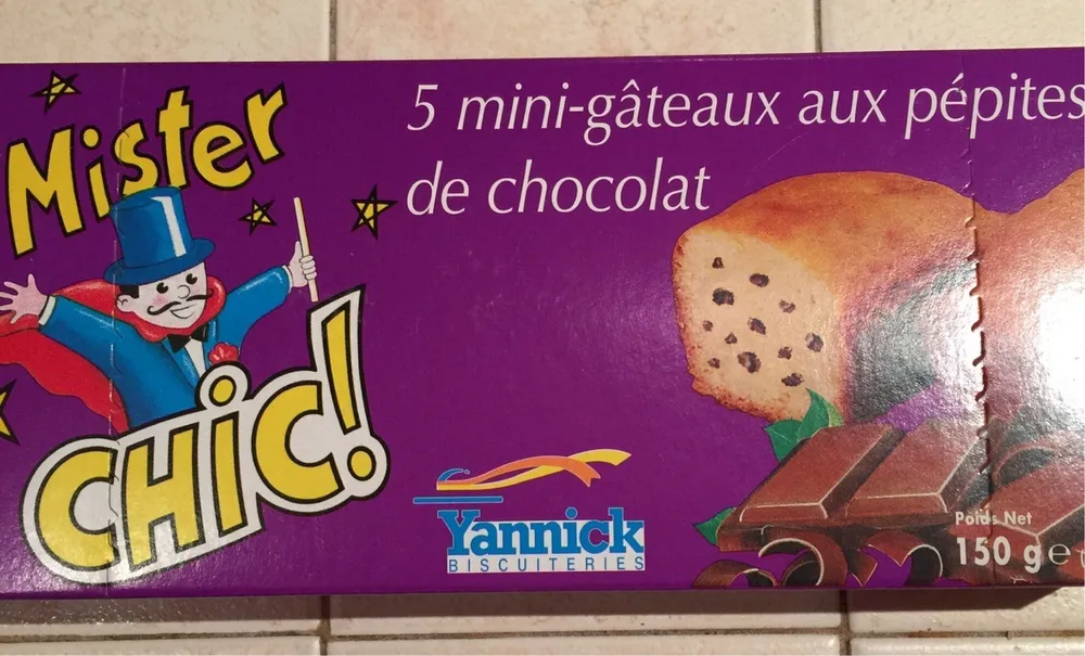 5 mini gateaux aux pépites de chocolat