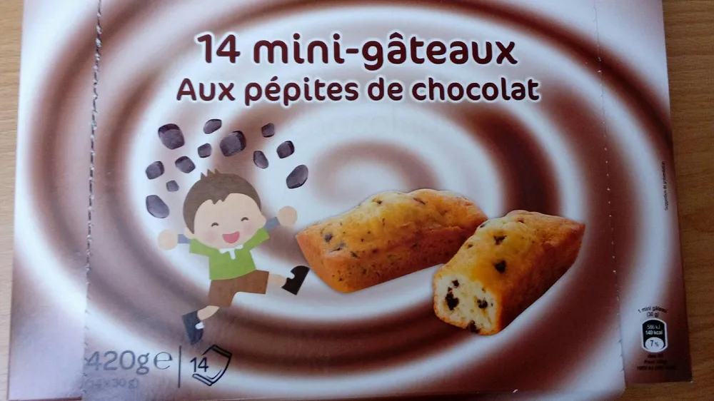 Mini gateaux aux pepites de chocolat