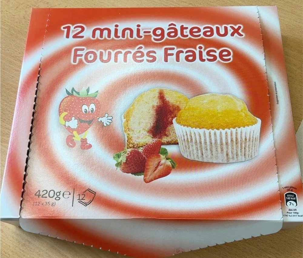 Mini gateaux fourrés fraise