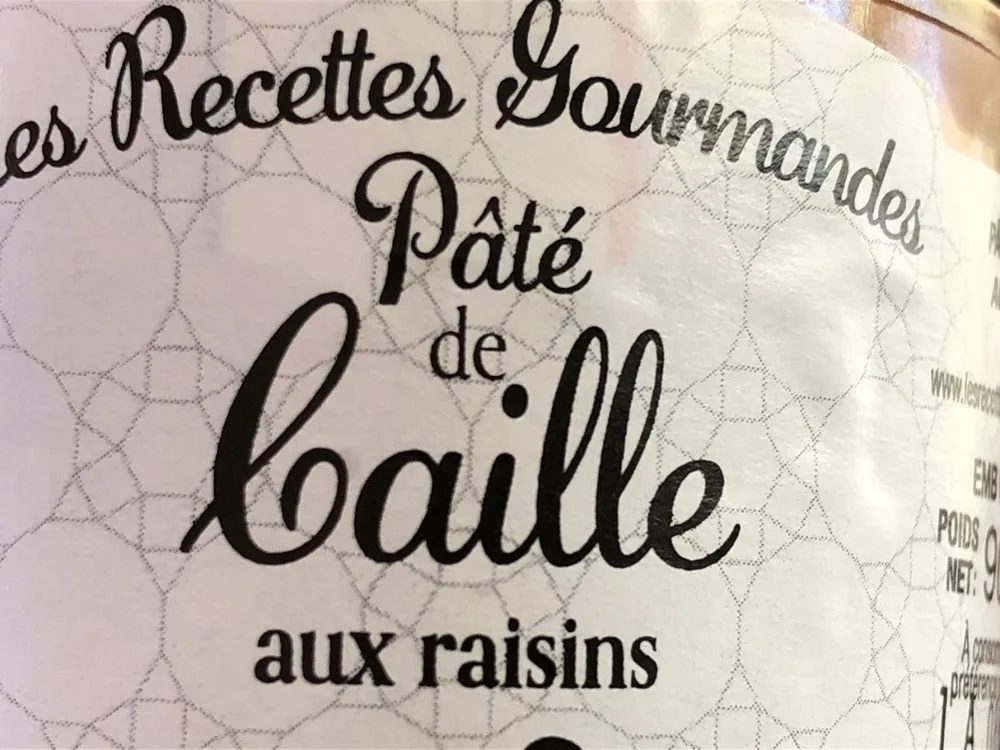 Pâté de caille aux raisind