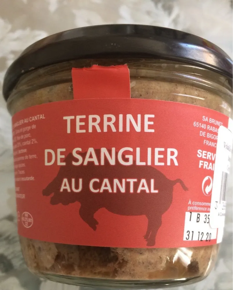 Terrine de sanglier au Cantal