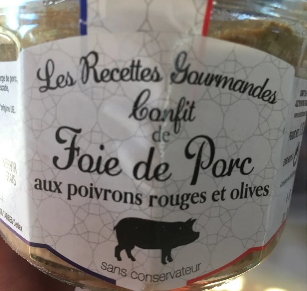 Foie de porc auc poivrons rouges et olives