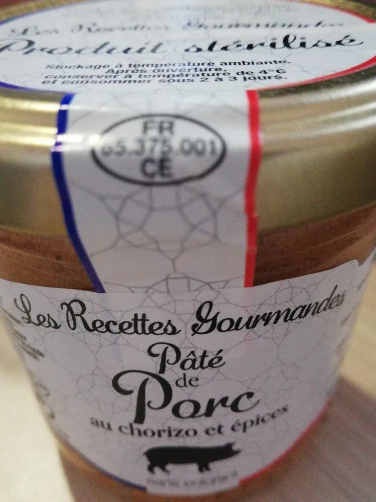 Paté de porc au chorizo et épices