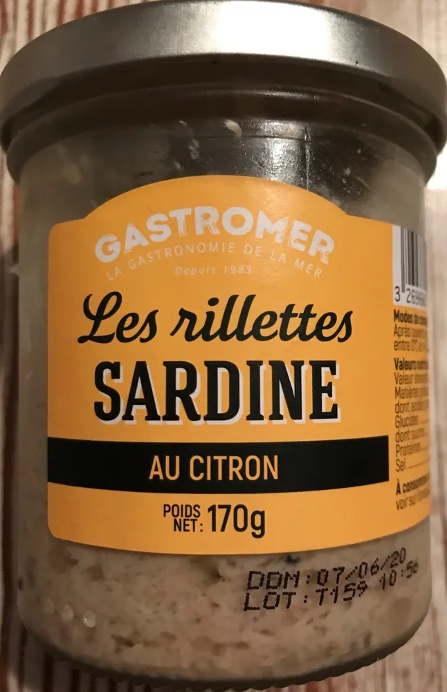Les rillettes SARDINE au CITRON