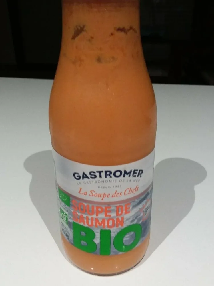 Soupe de saumon bio