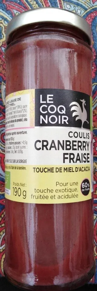 Coulis cranberry fraise