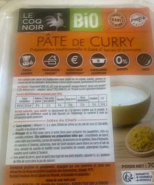 Pare de curry végane