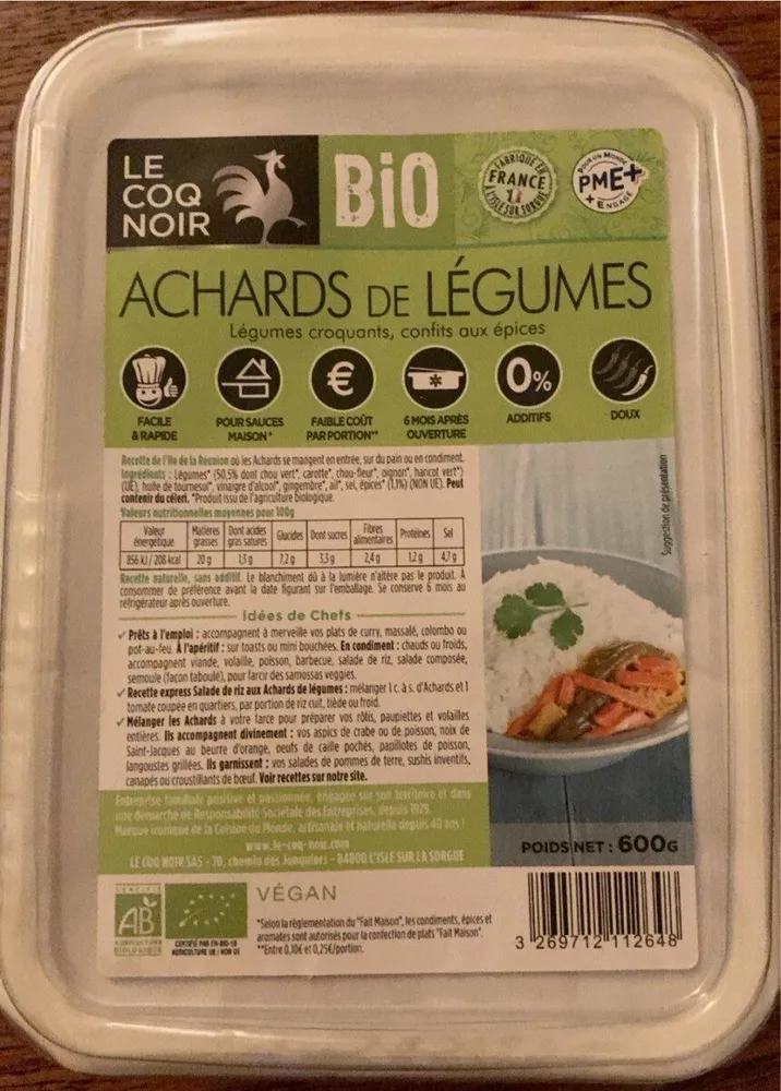 Achards de legumes