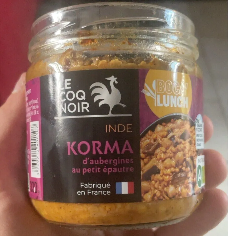 INDE KORMA d'aubergines au petit épeautre